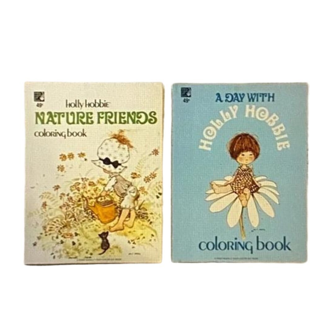 VINTAGE 1976 UNUSED Holly Hobbie Coloring Books Lot of 2 Rand McNally Set - Picture 2 of 16
